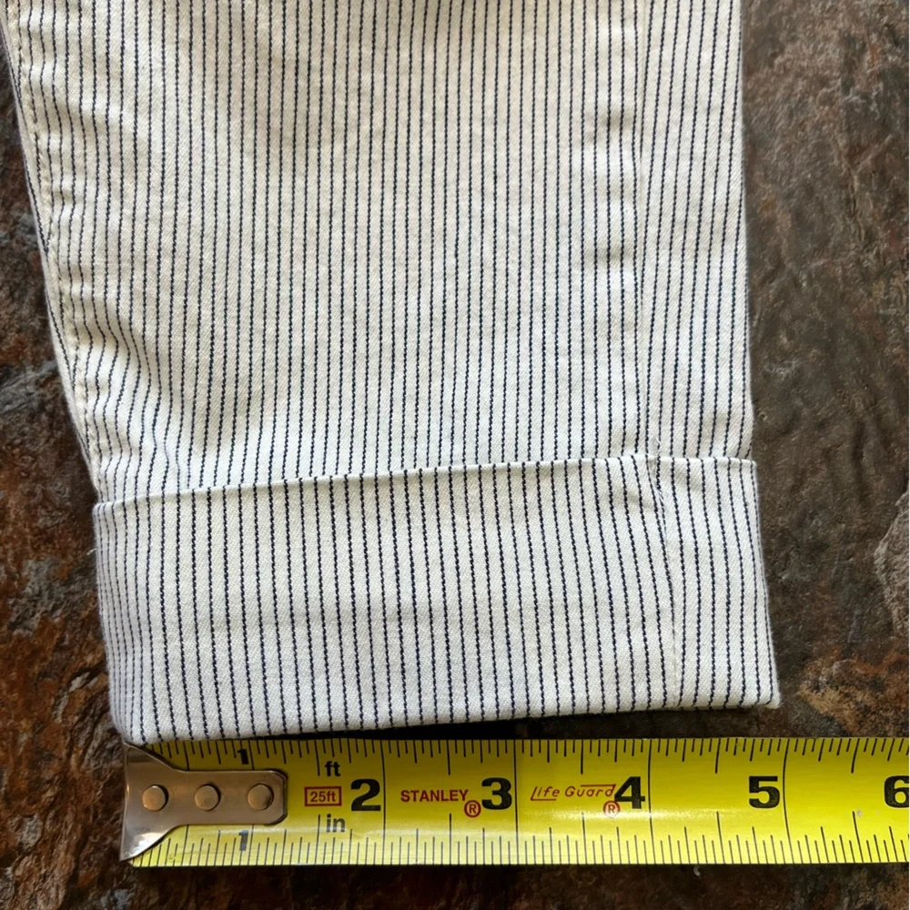 Women’s Summum pinstripe cotton cuffed coastal trousers. Size 32( XS/2 USA) - Picture 12 of 16